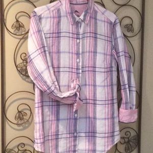Tommy Bahama Shirt Plaid Pink